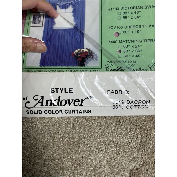 VTG 90s New Retro Pink Andover Crescent Valance 60x16” & 2‎ Ruffled Tiers 28x36” - Picture 5 of 8